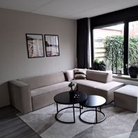 Sfeerfoto Velvet hoekbank Memphis beige rechts