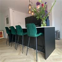 Sfeerfoto Barhocker Samt Toby grün 71 cm