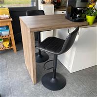 Sfeerfoto Barhocker Leder Boston höhenverstellbar anthrazit 60-76 cm