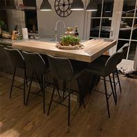 Sfeerfoto Barhocker Microfaser Morris anthrazit 71 cm