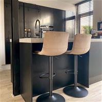 Sfeerfoto Barhocker Samt Mikky 65 - 78 cm taupe