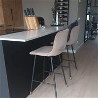 Sfeerfoto Barhocker Samt Mikky 65 - 78 cm taupe