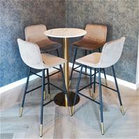 Sfeerfoto Barhocker Samt Mikky 65 - 78 cm taupe