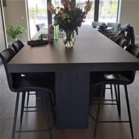 Sfeerfoto Barhocker Leder Barrel anthrazit 69 cm