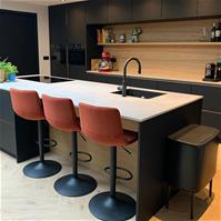 Sfeerfoto Velvet barkruk Frenkie koper 60-76 cm