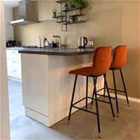 Sfeerfoto Velvet barkruk Mikky koper 65-78 cm