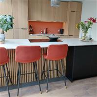 Sfeerfoto Velvet barkruk Mikky koper 65-78 cm