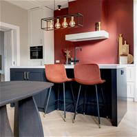 Sfeerfoto Velvet barkruk Mikky koper 65-78 cm