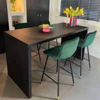 Sfeerfoto Velvet barkruk Mikky groen 65-78 cm