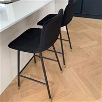 Sfeerfoto Velvet barkruk Mikky zwart 65-78 cm