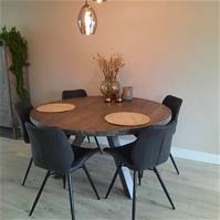 Sfeerfoto Esszimmerstuhl Leder Barrel anthrazit