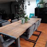 Sfeerfoto Esszimmerstuhl Eco-Leder Block mit Armlehne anthrazit