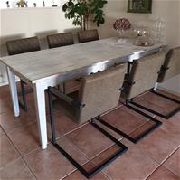 Sfeerfoto Esszimmerstuhl Eco-Leder Diamond mit Armlehne olivgrün