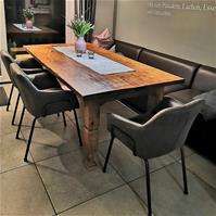 Sfeerfoto Industriële eetkamerstoel Club antraciet eco-leer