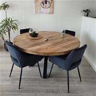 Sfeerfoto Velvet eetkamerstoel Mika antraciet