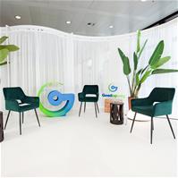 Sfeerfoto Velvet eetkamerstoel Mika donkergroen