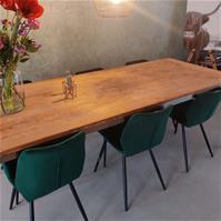 Sfeerfoto Esszimmerstuhl Samt Toby modern grün