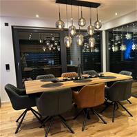 Sfeerfoto Esszimmerstuhl Leder Dex  180° drehbar Anthrazit