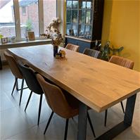 Sfeerfoto Esszimmerstuhl Microfaser Brooke cognac