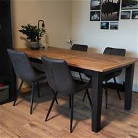 Sfeerfoto Industriële eetkamerstoel Brooke antraciet