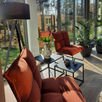 Sfeerfoto Velvet fauteuil Malaga koper