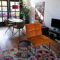 Sfeerfoto Samt Sessel Malaga modern ockergelb