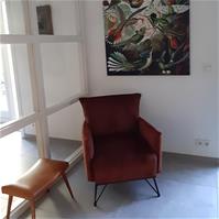 Sfeerfoto Fauteuil velours Mika cuivre