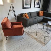 Sfeerfoto Fauteuil velours Mika cuivre