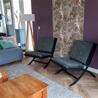 Sfeerfoto Design fauteuil Madrid velvet antraciet