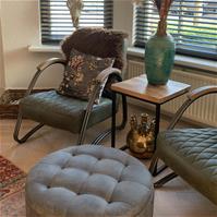 Sfeerfoto Industriële fauteuil Ivy eco-leer olijfgroen