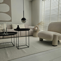 Sfeerfoto Scandinavische fauteuil Louise chenille off white