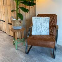Sfeerfoto Industriële fauteuil Ivy eco-leer cognac