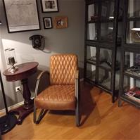 Sfeerfoto Industriële fauteuil Ivy eco-leer cognac