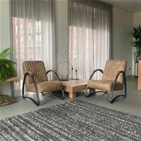 Sfeerfoto Industriële fauteuil Ivy eco-leer beige