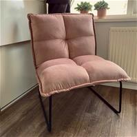 Sfeerfoto Velvet fauteuil Malaga roze