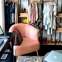 Sfeerfoto Velvet fauteuil Amy roze