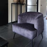 Sfeerfoto Samt Sessel Billy modern anthrazit