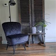 Sfeerfoto Samt Sessel Else modern anthrazit