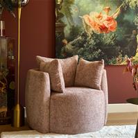 Sfeerfoto Sessel Ruby Chenille rosa